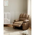 thumbnail image 4 of 22'' Massage Recliner Chair for Adults with Heat and Massage, Manual PU Leather Recliner with Cup Holders and Side Pockets Colors Available, 4 of 8
