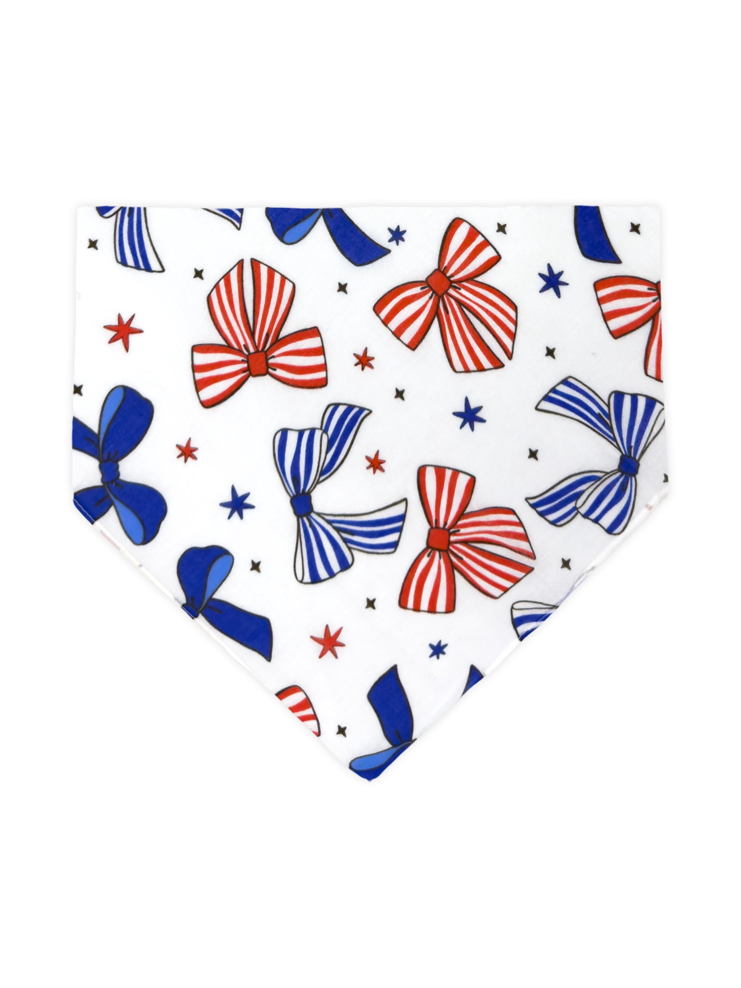 Fourth of July Women’s Striped Bows Bandana from Way to Celebrate, One Size, White/Multi
