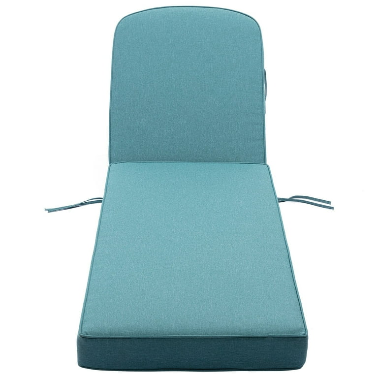 23 in. W X 75 in. L 2 piece Extra Thick Outdoor Chaise Lounge Cushions with Thickness of 5 inches White