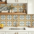 thumbnail image 4 of 10Pcs Geometric Wood Pattern Peel and Stick Floor Tiles， 12x12in Covers 10 Sq. Ft. SelfAdhesive DIY Vinyl Flooring， Removable Waterproof Sticker for Bathroom， Kitchen， Living Room， Staircase, 4 of 8