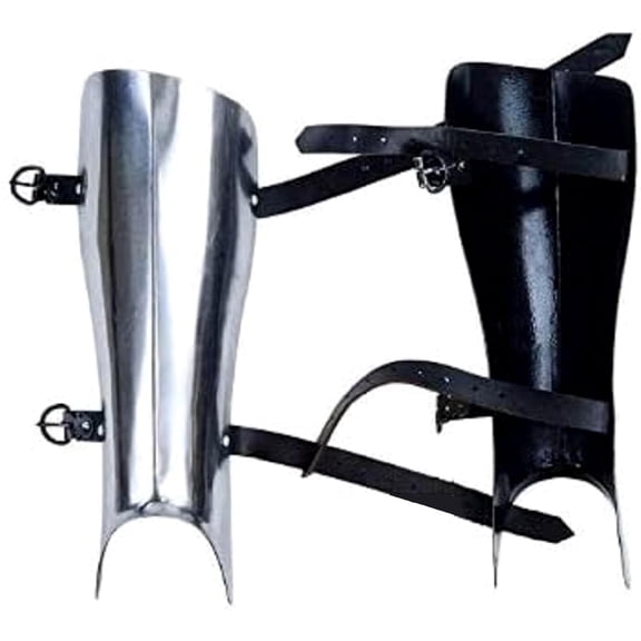 Medieval Greaves Legs Protection 18 Gauge Steel Plate Armor