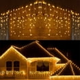 thumbnail image 4 of Icicle Christmas Lights 13ft 96 LEDs Icicle String Lights 8 Modes Twinkle Curtain Fairy Lights, Indoor Room Patio Garden Bedroom Wedding Halloween Party Decoration(4m,A), 4 of 6