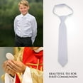 thumbnail image 3 of Boy's White Satin First Communion Tie with Embroidered Chalice, 3 of 7