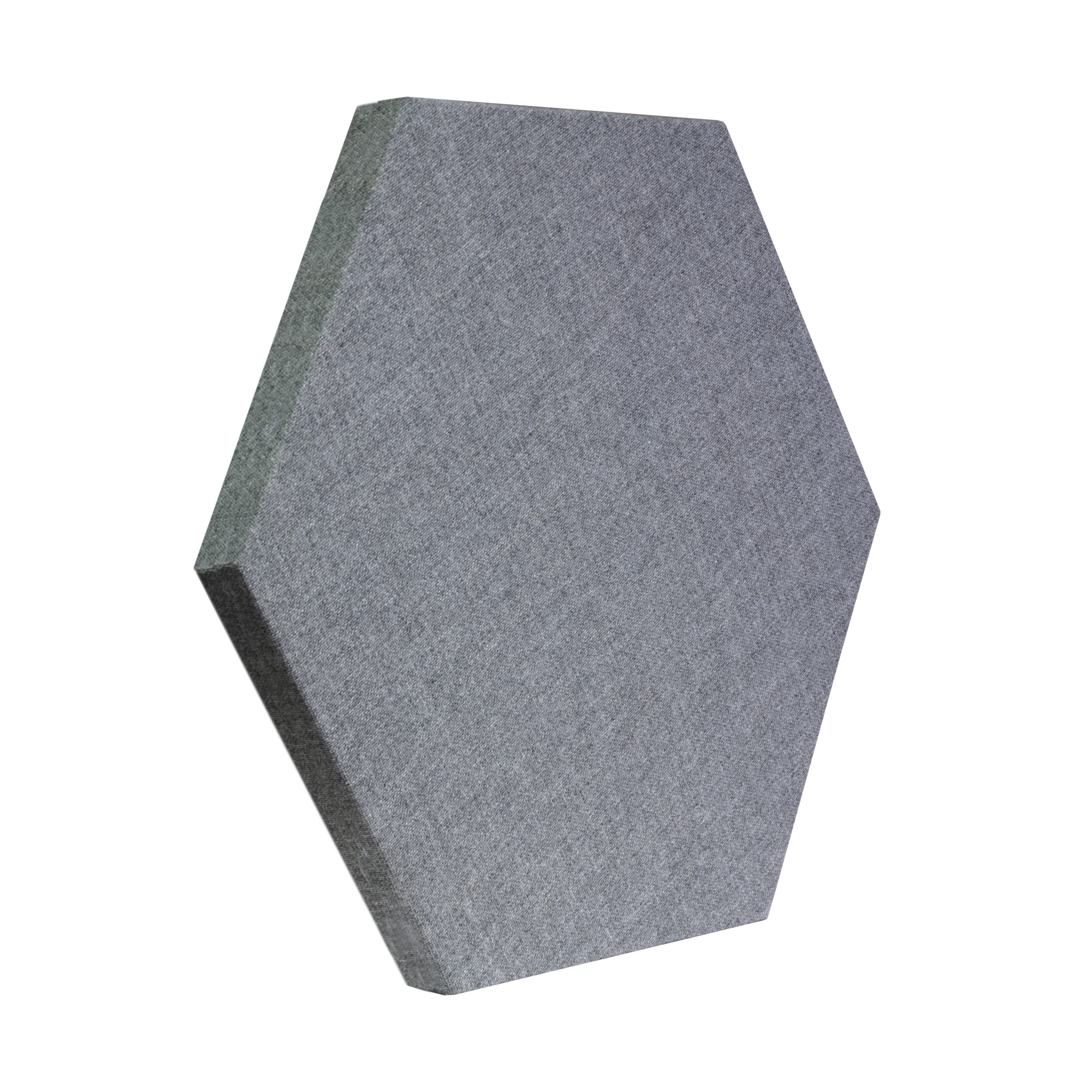 ATS Acoustics Hexagon Acoustic Panel Fire Rated 24" x 2" Sound Absorbing Professional Studio Quality Wall Tile (Charcoal)