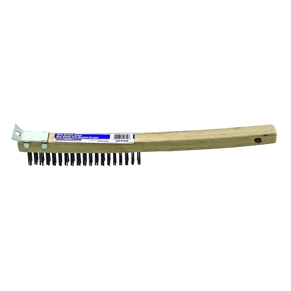 Long Handle Wire Brush with Scraper,PartNo B29901 JonesStephens