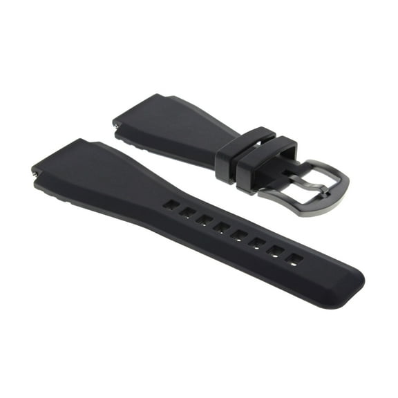 BR01 BR-03 SILICONE RUBBER STRAP BAND BRACELET FOR BELL & ROSS B & R BLACK PVD