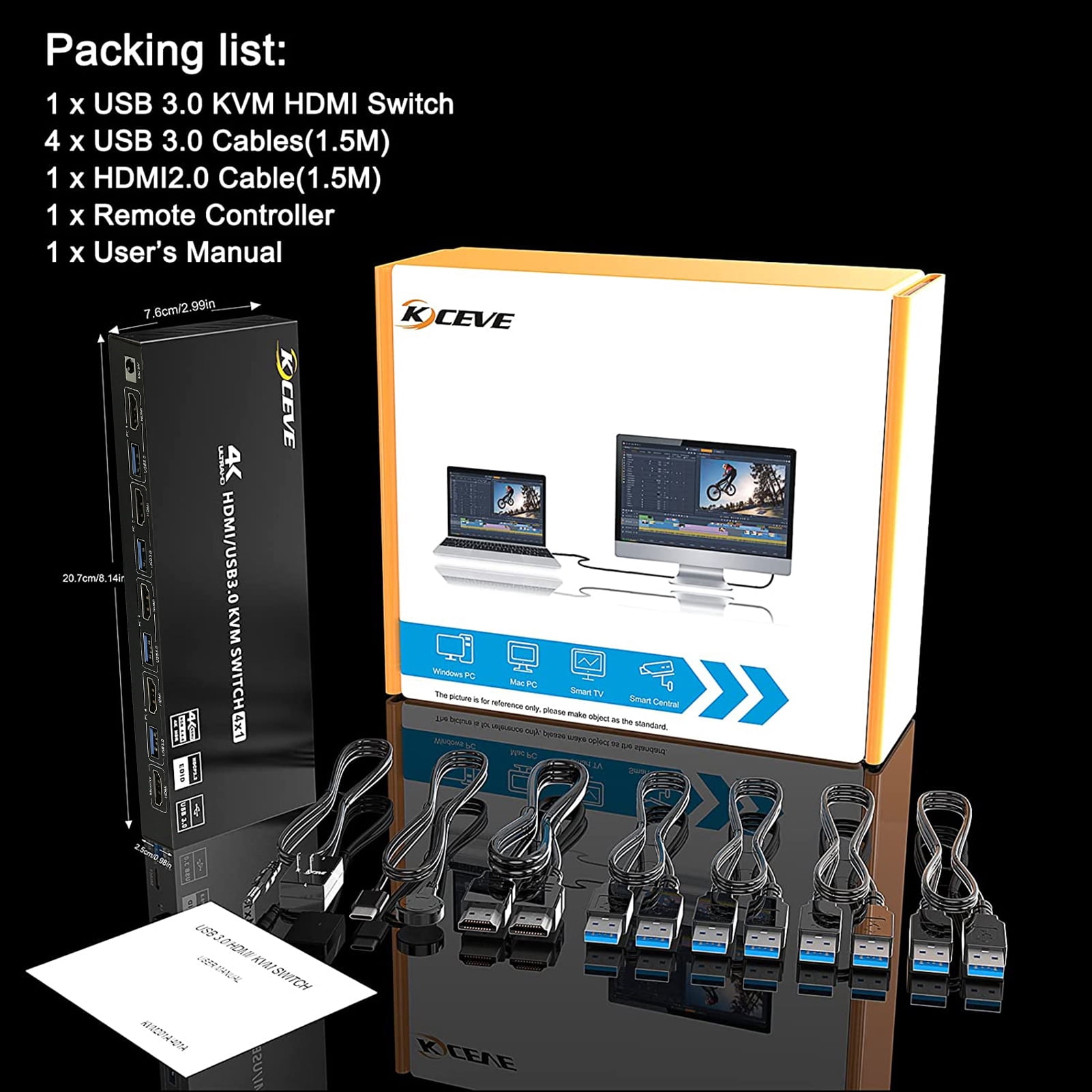 Switch,2/4 Computers Kc-kvm401a Kvm Switch Monitors 2/4 Computers 2 Monitors Kc-kvm401a Usb Kvm Computers Kc-kvm401a Usb 2 Computers Kvm Switcher Buzhi Kvm Dsfen Eryue Switch Dual