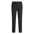 thumbnail image 1 of Men Striped Print Casual Pencil Pants Trousers Slim Fit Stretch Work Pants, 1 of 4