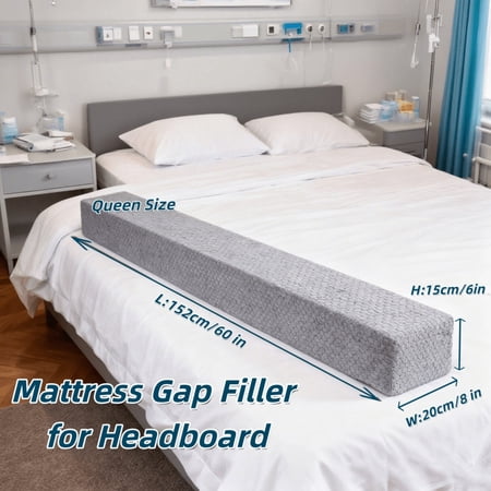 Bed Gap Filler for Headboard Space Gap Filler Bolster Pillow Stopper for Sofa Crack Filler Between Headboard And Mattress Full Size 54X10X4 Inch