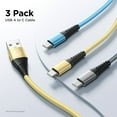 thumbnail image 3 of USB C Cable, XUDUO 3 Pack 6FT Type C Charger Cord Nylon Braided 3A Fast C Charging Cord for Samsung Galaxy S25/S24/S23/S22/S21, 3 of 8