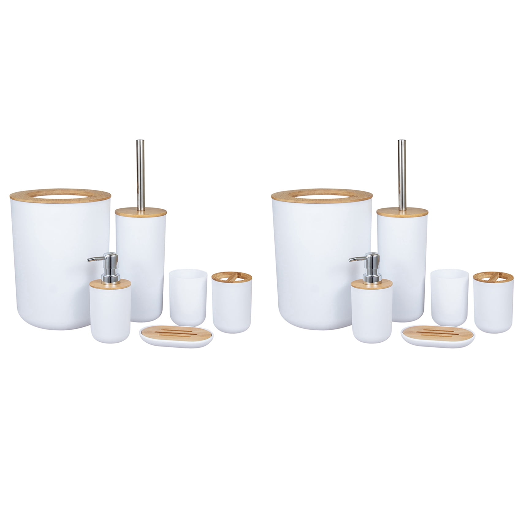 12Piece Bamboo Bath Accessory Set Environmentally Friendly Toilet