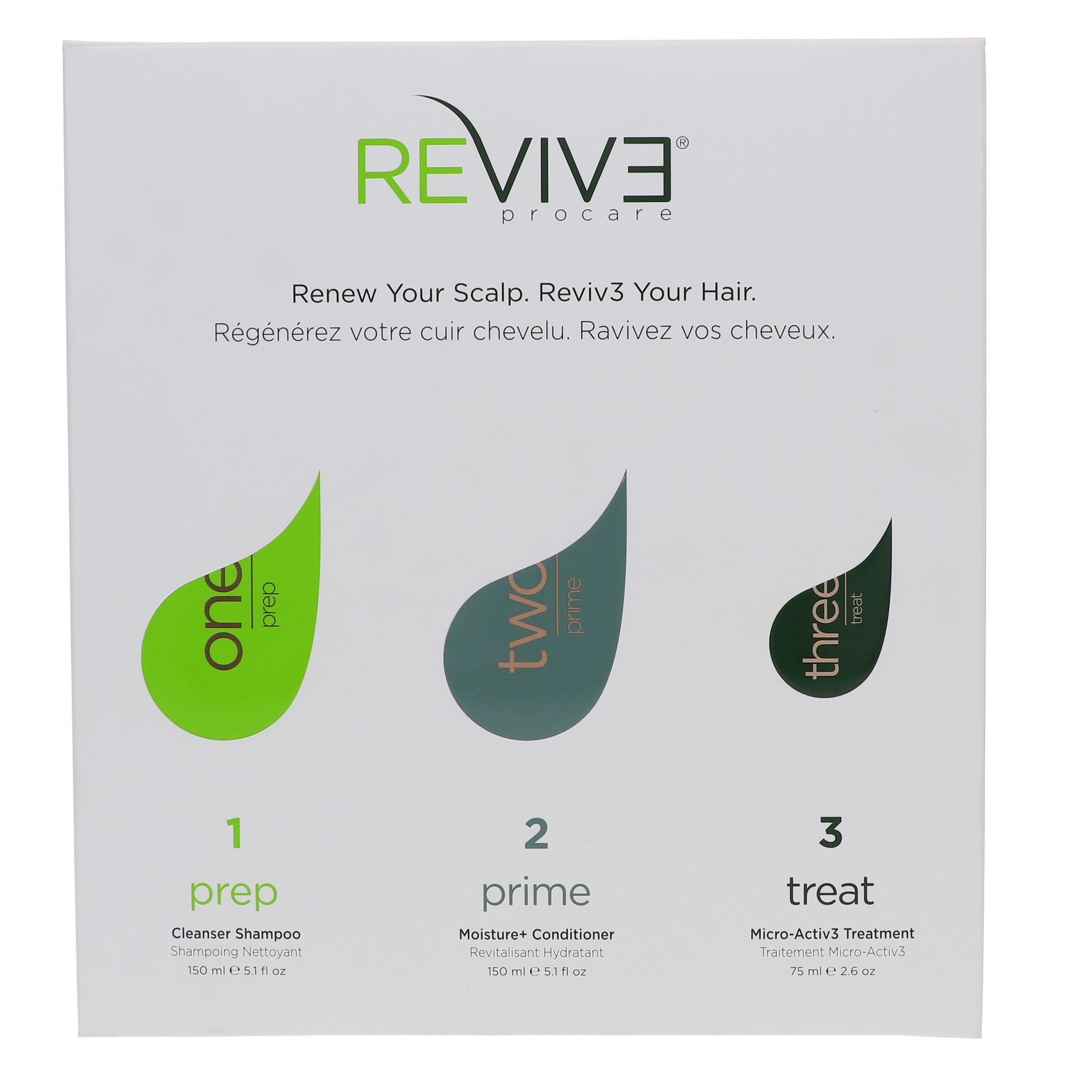 Revive Reviv3 Procare 3-Part System Starter Kit, scalp and hair