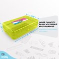thumbnail image 5 of Enday Multipurpose Utility Box with Lid Plastic Pencil Case Organizer, Green 1 Pack, 5 of 7