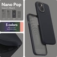 thumbnail image 2 of Étui en Silicone Nano Pop Compatible avec Étui pour iPhone 13 (2021) - Sésame Noir, 2 of 7