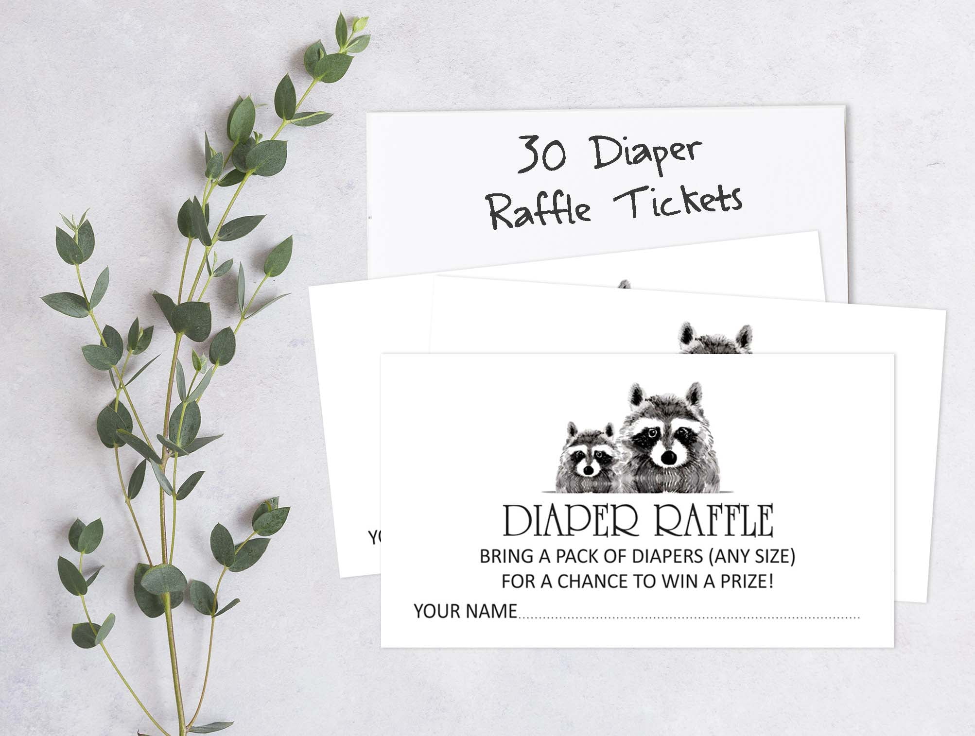 Inkdotpot Set Of 30Jungle Animals Baby Shower Invitations-Diaper Raffle Tickets And Baby Shower Book Request Cards Gender Neutral Invites Its A Boy Its A Girl