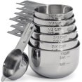 thumbnail image 1 of Hudson Essentials Juego de tazas medidoras de acero inoxidable - Juego apilable con boquilla (juego de 7 piezas), 1 of 5