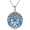 A-Turquoise Necklace, variant on Triple Moon Goddess Necklace Sterling Silver Pentagram Pentacle Opal Pendant necklace Pagan Wiccan Magic Amulet Tree of Life Jewelry for Women Men 18"
