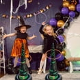 thumbnail image 5 of Inflatable Witch Hat Ring Toss Game with 3 Pieces Set for Halloween Party Activities and Carnival Fun Family Entertainment(Green), 5 of 5