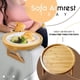 thumbnail image 5 of Fiudx Liquidación de ofertas flash Bandeja para reposabrazos de sofá portátil plegable para sala de estar Bandeja para guardar bocadillos Bandeja de madera para té y té, 5 of 7