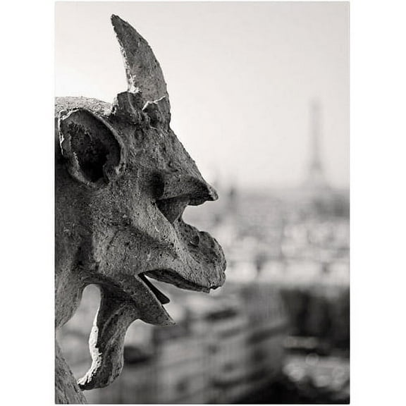 Trademark Fine Art "Gargoyle Paris" Canvas Art by Pierre Leclerc