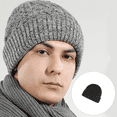 thumbnail image 4 of Children's winter knitted hat and scarf set Warm children's knitted hat beanie, 4 of 5