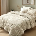 thumbnail image 6 of U by Bedsure Beige Queen Comforter Set - 7 Pieces Floral Bedding Sets Queen Bed in a Bag with Botanical Flowers Comforter, Sheets, Pillowcases & Shams (Queen, Beige), 6 of 6