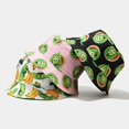 thumbnail image 3 of Unisex 100% Algodón Packable Bucket Hat Sun Hat Colores Lisos Para Hombres Mujeres Feliz Sencillez, 3 of 5