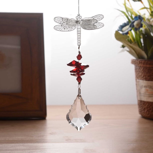Fiudx Colgante de Cristal Atrapasol, Diseño de Mariposa Colorida, Cambia de Color con La Luz Del Sol, Decoración para El Hogar y El Jardín, Inspira Felicidad, Ilumina Las Ventanas, Colgante Decorativ