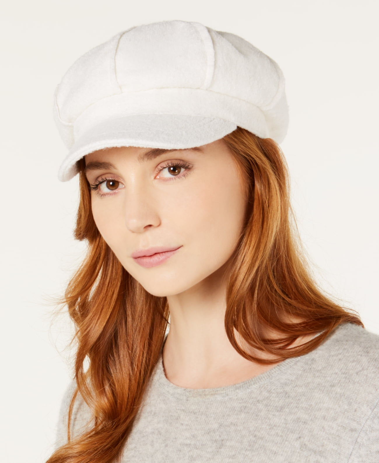 Nine West Nine West Bouclé Newsboy Cap, Ivory