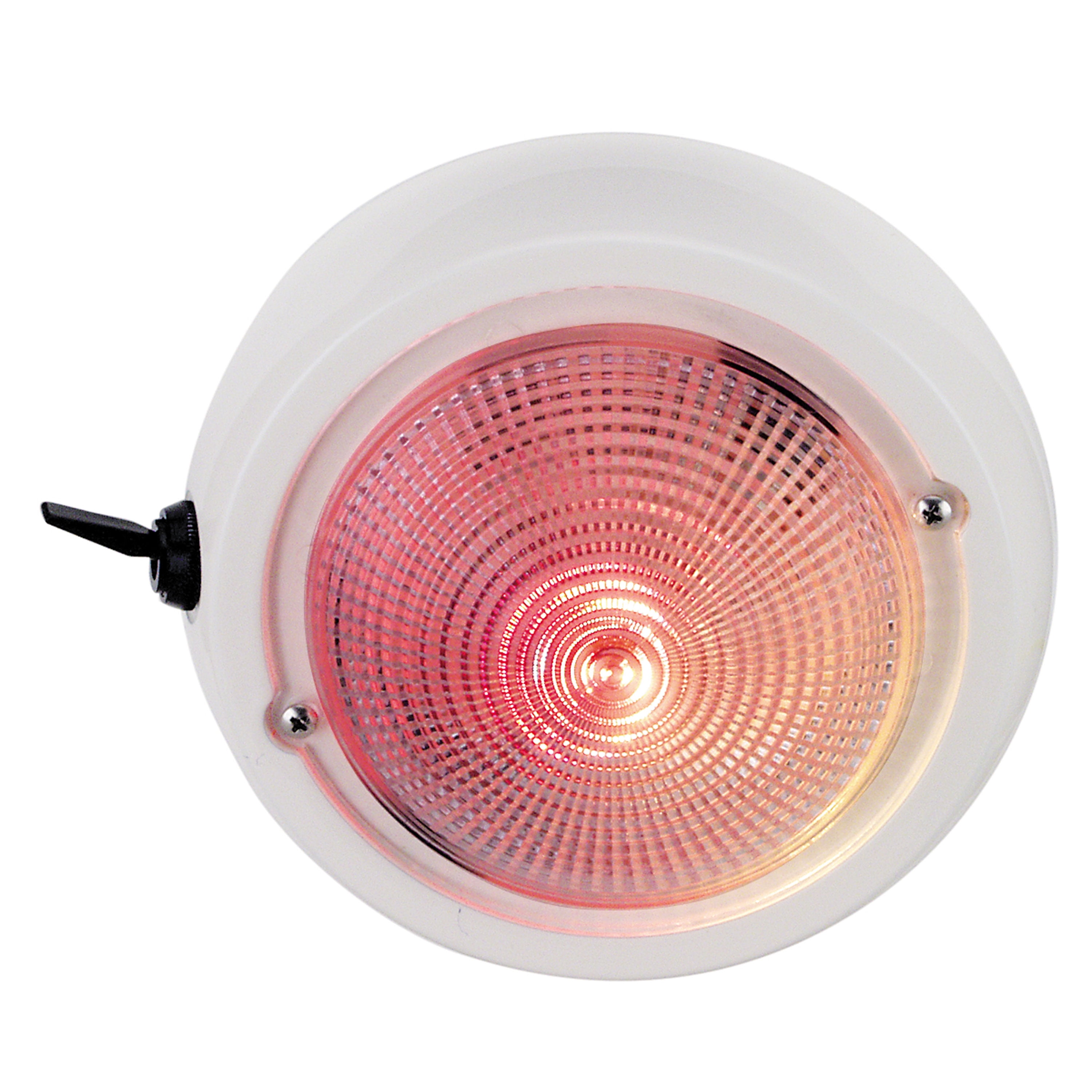 Perko 1263DP1WHT 12V Exterior Surface Mount Dome Light with Red & White