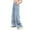 Navy, variant on REDARER Girls Floral Embroidered Wide Leg Jeans, Elastic Waist Loose Fit Casual Trousers for Daily Wear,10-11 Years