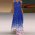 thumbnail image 2 of Summer Savings 2024! TAGOLD Womens Plus Size Summer Dresses,Women Casual Loose Printed Tank Dress Beach V-neck Pocket Sundress Sleeveless Dresses Multicolor XXL, 2 of 5