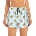 thumbnail image 2 of Sigee Cartoon Sea Turtle for Women's Athletic Shorts High Waisted Running Shorts Pocket Sporty Short Gym Elastic Workout ShortsSmall, 2 of 9