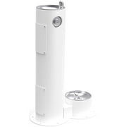 Elkay Outdoor Fountain Pedestal with Pet Station Non-Filtered, Non-Refrigerated White