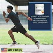 BlueEarth Company Pre-Workout Powder Supplement, Creatine Monohydrate, L-Arginine 5000mg, L-Citrulline 1000mg, Nitric Oxide, Beta Alanine, L-Glutamine, Caffeine, Strawberry Banana 30 Servings