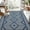 Blue tint, variant on Yesurprise 8x10ft Modern Pattern Area Rugs - Black Tone, 1150Gsm Polyester, 350Gsm Velvet, Printed Carpet