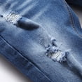 thumbnail image 6 of TIREOW Boys Skinny Ripped Denim Pants Elastic Slim Fit Fashionable Destroyed Jeans Zipper Button Down Denim Trousers, 6 of 6