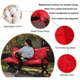 thumbnail image 2 of Qilloway 40"x40" Porch Swing Cushions, Red Polyester, Waterproof Outdoor Bench Seat Cushions, Set 3, 2 of 5