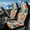 Ethnic Floral, variant on Uorisanigo Universal Car Seat Covers for Front Washable Polynesian Flowers Highback Bucket Seat Covers -Fit Most Cars, Trucks, SUVS, Vans 2 PCS Coral Velvet Fabric Seats Cover