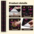 thumbnail image 4 of Peel and Stick Wallpaper Contact Paper Whimsical Dark Floral Butterfly Vintage Butterflies Leaves Moon phases Self Adhesive and Removable 17.7in x 118in, 4 of 8