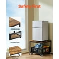 thumbnail image 5 of Mini Fridge Stand with  198lbs Cart & Swivel Wheels Light Brown, 5 of 5