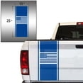 thumbnail image 2 of American USA Flag Racing Stripes Truck Tailgate Vinyl Decal Sticker Styling Straight Lines Sport Lines Compatible with Most Pickup Trucks Back Graphic Sporting (11" x 25", Traffic Blue), 2 of 8