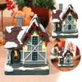 thumbnail image 2 of asddcavvf Christmas Village Tabletop With Warm LED Light Resin Ornament for Holiday Display Desktop Centerpiece Christmas Snowflake Ornament and Ornament, 2 of 5