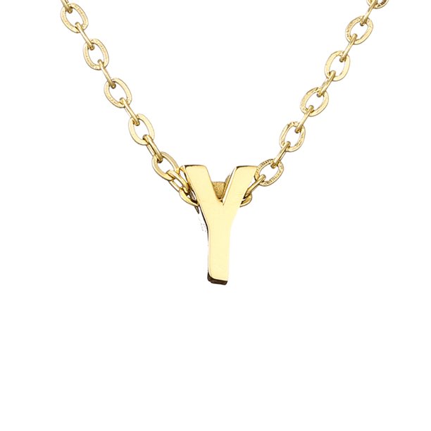 Delicado collar de oro para las mujeres lindo nombre de la letra gargantilla collares para niñas joyas