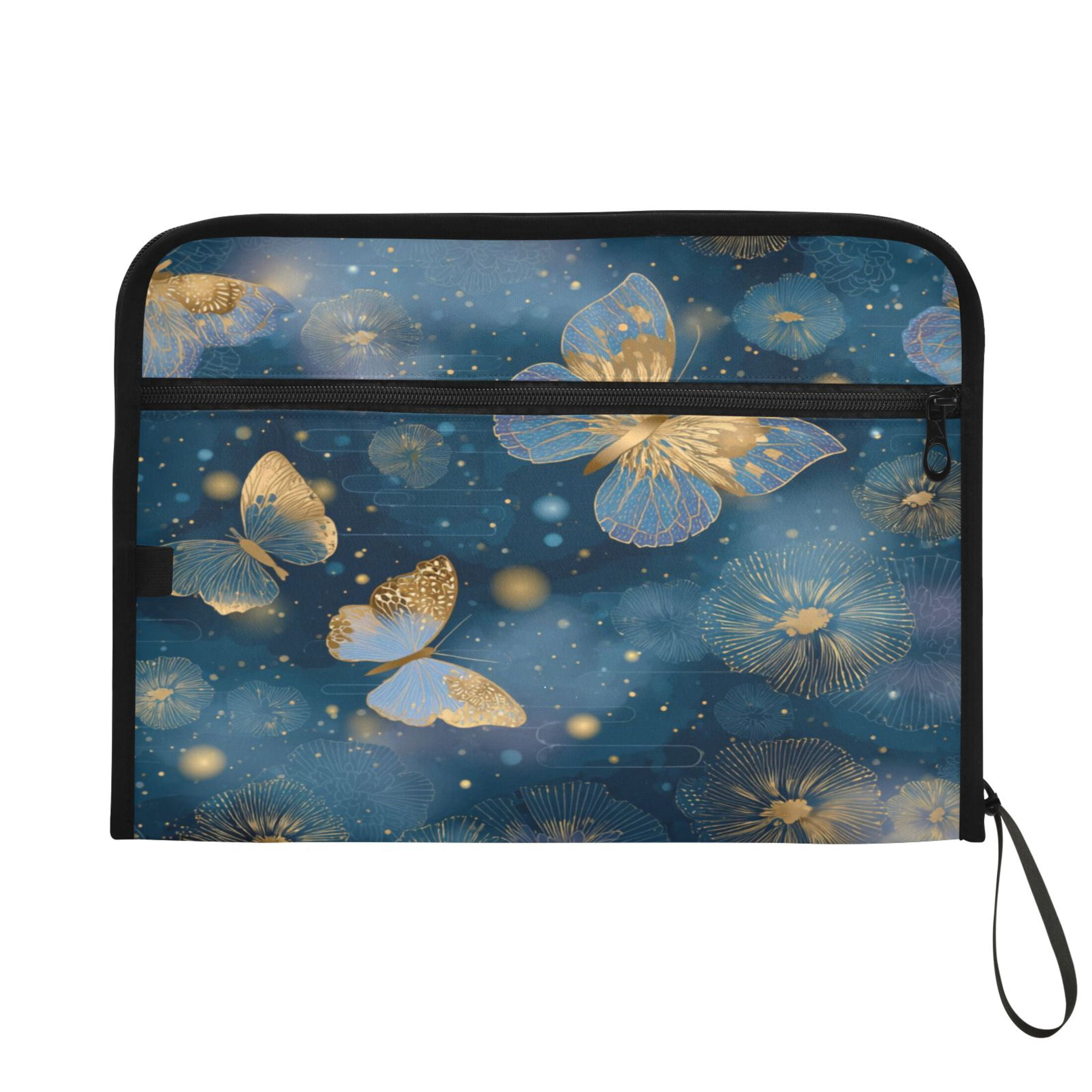 Organ Folder 14.2 x 0.8 x 10.6 Inches 13 Separate Pockets A4 Size Documents Folder A Sort Storage File Manager For The Home Office Traditional Japanese Butterfly