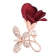thumbnail image 2 of Broche de rosa ANGGREK elegante textura exquisita con incrustaciones simuladas, 2 of 8