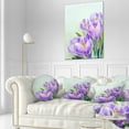 thumbnail image 3 of Designart Crocuses Looking into Sky - Floral Throw Pillow - 12x20, 3 of 5