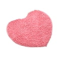 thumbnail image 1 of Naiovety Alfombra en forma de corazón Alfombra de baño Decoración de la casa Alta absorción de agua Color sólido para la ducha del hogar Decoración del hogar rosado, 1 of 6