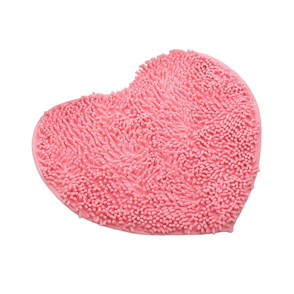 Billuyoard Alfombras en forma de corazón, alfombra de baño, felpudo protector antideslizante para baño, alfombrilla no tóxica para el suelo, Decoración del hogar rosado