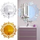 thumbnail image 3 of Pegatinas de pared de espejo de lámpara de cristal 3D extraíble DIY papel tapiz de acrílico calcomanías de decoración de habitación en casa sidaley JJ21047-01, 3 of 6